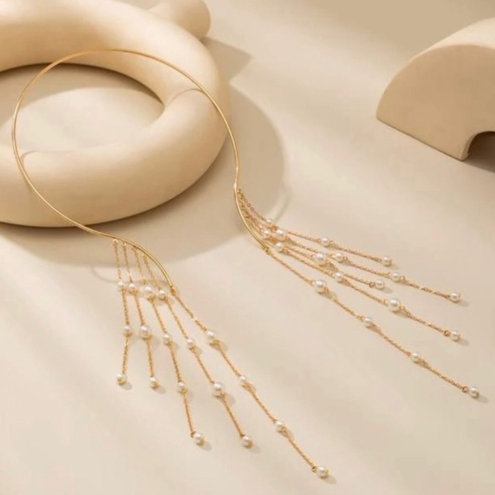 Anthropologie Pearl Choker Statement Necklace - Picture 5 of 9